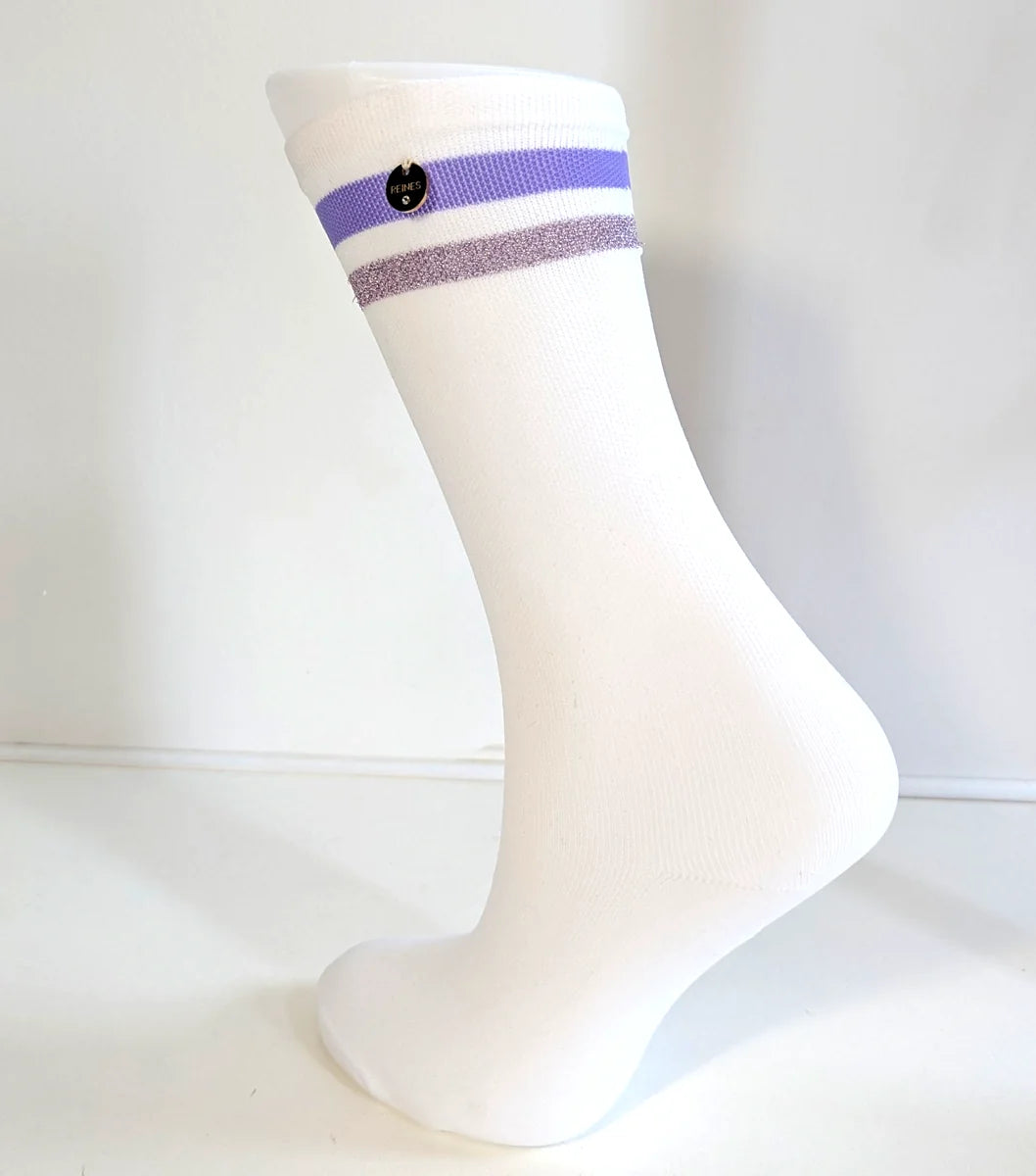Chaussettes vélo femme Purple – Élégance lavande et confort sur mesure
