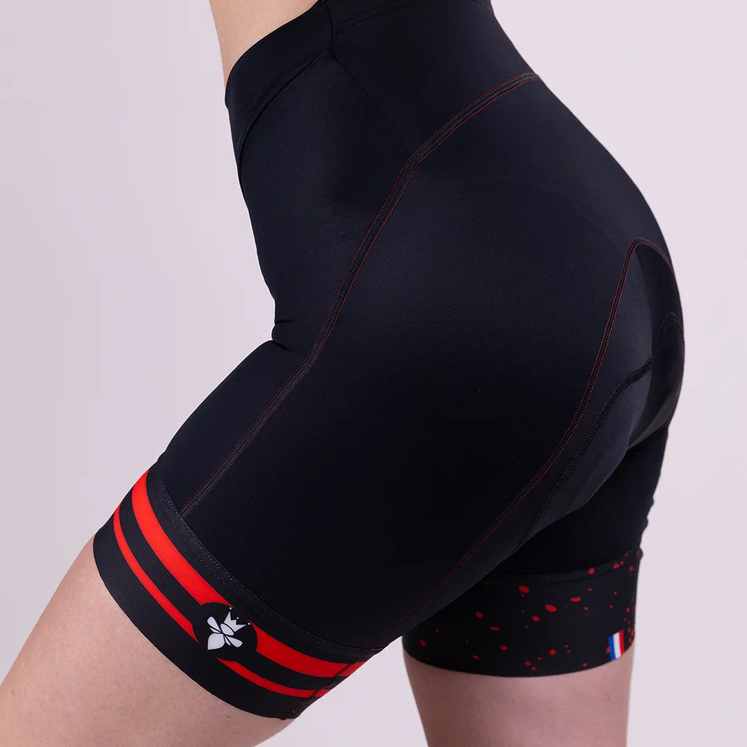 Cuissard velo Femme RED Grunge