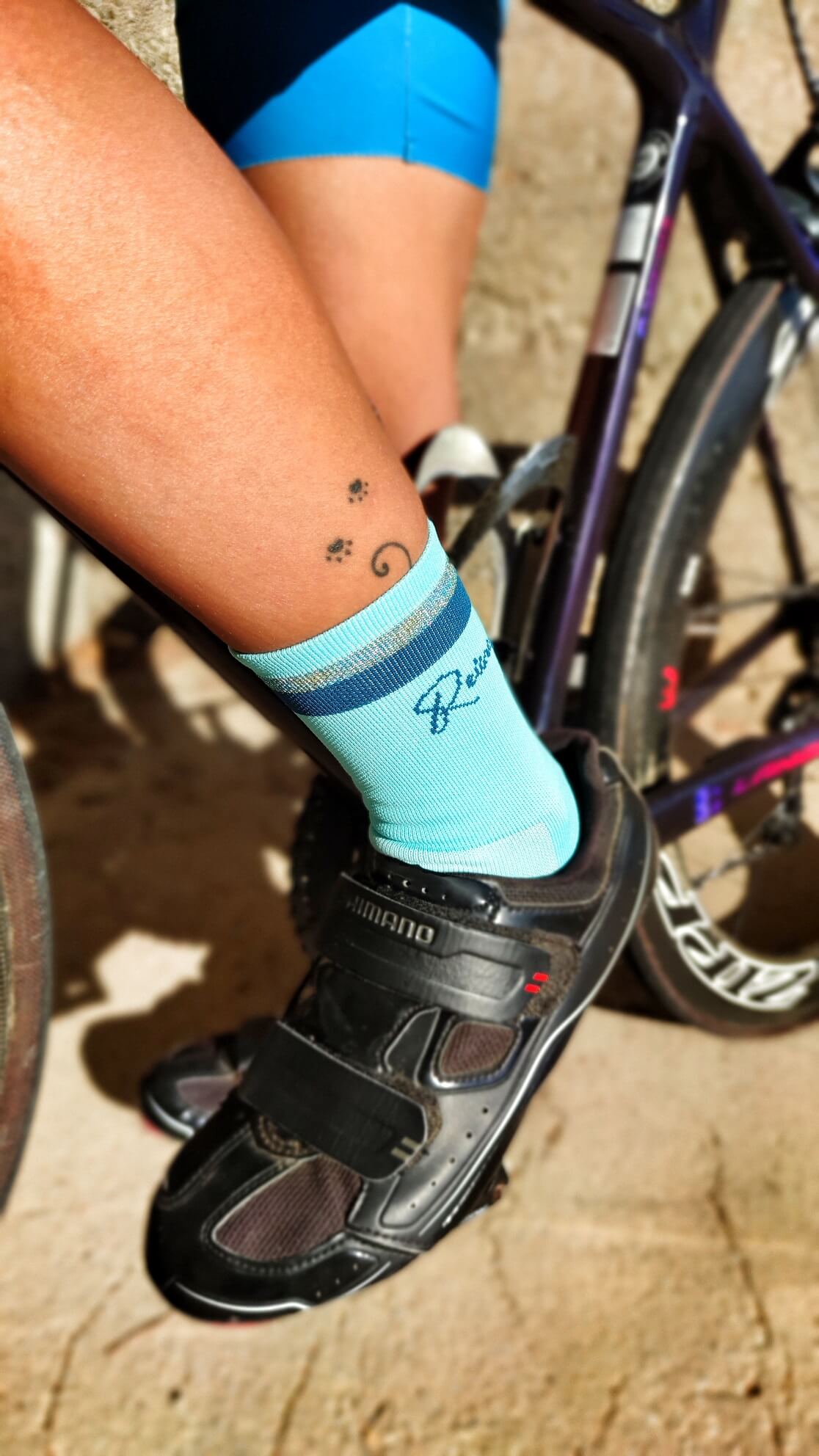 Turquesa women's cycling socks