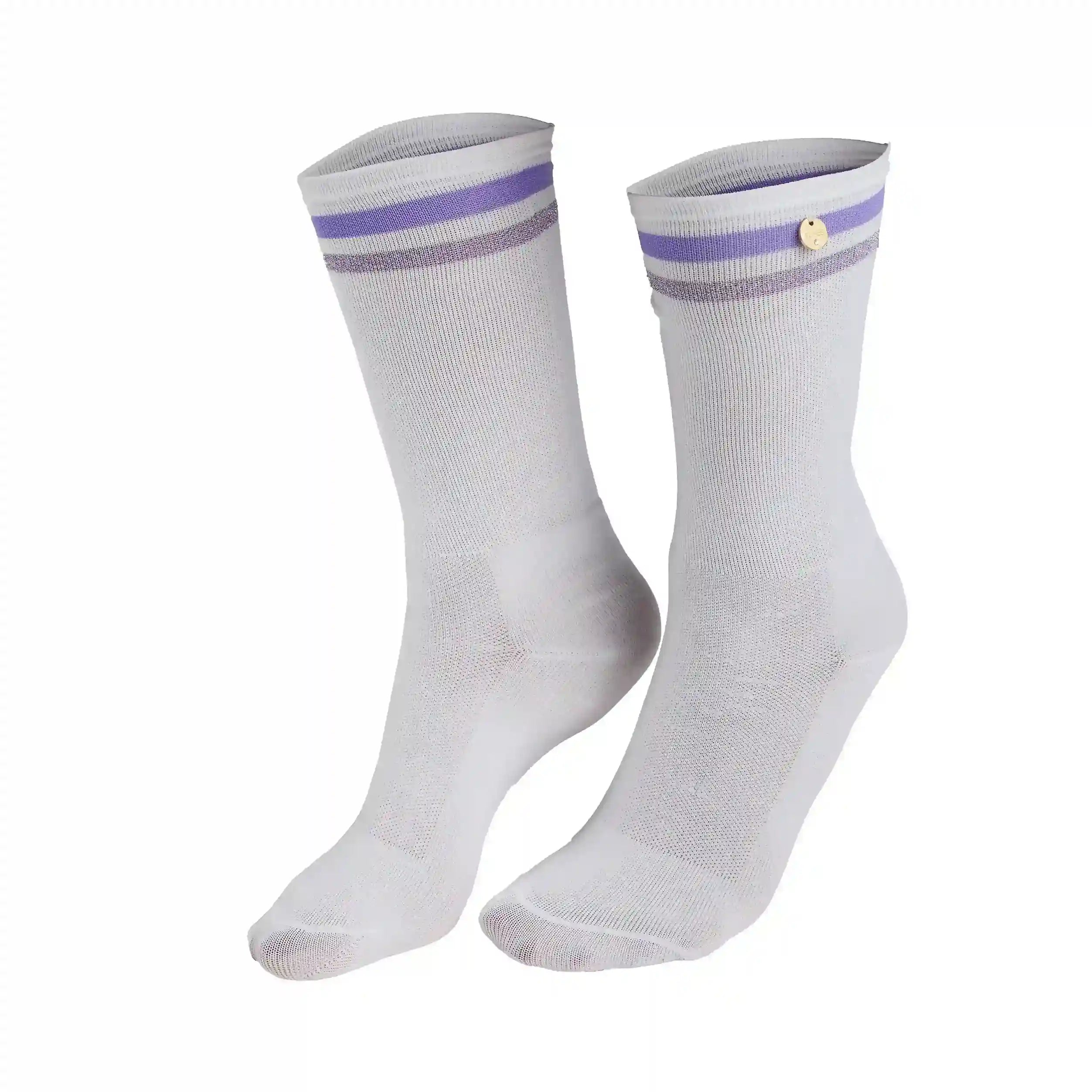 Chaussettes vélo femme Purple – Élégance lavande et confort sur mesure