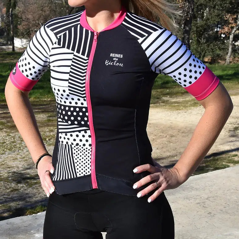 Strip and Dot Complete Women's Cycling Outfit: 3 pieces